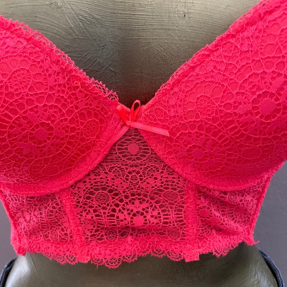 NWOT Neon DAYGLO Orange Fluoro Longline BRA Size 34B - Picture 7 of 14